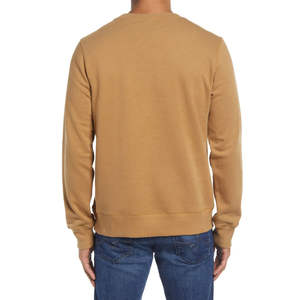 Men's <b>Pullover</b> <b>Jumpers</b> O Neck Long Sleeves Front Breathable Wool/Cotton Winter Fleece Solid Pattern Sweatshirt - Product Image 3