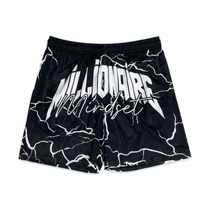 Factory Manufacture Custom Logo Sublimated Men's <b>Mesh</b> Shorts Solid Breathable Quick Dry Plus size Wholesale <b>Mesh</b> Shorts - Product Image 2