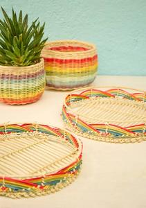 Plateau rond en rotin, artisanat tissé, plateau de service pour la maison et les restaurants, plateau alimentaire en rotin fabriqué par King Craft Viet - Product Image 2