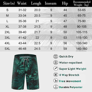 Shorts de plage légers pour hommes, extensibles dans quatre sens, avec cordon de serrage et taille élastique, parfaits pour l'été et la natation - Product Image 4