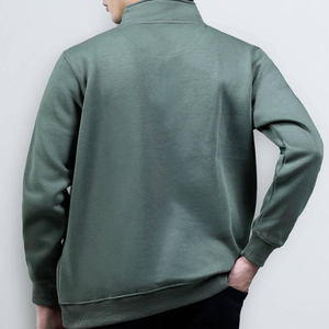 Sudadera Casual de Invierno para Hombre, 100% Algodón, Cuello Alto, Manga Larga Raglán, Color Sólido, Transpirable - Product Image 6