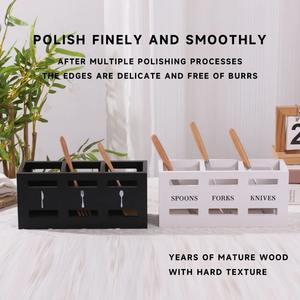 Porte-couverts blanc classique, parfait pour les restaurants, la mise en place des tables d'hôtel et l'utilisation en cafétéria de bureau, en provenance d'Inde. - Product Image 3