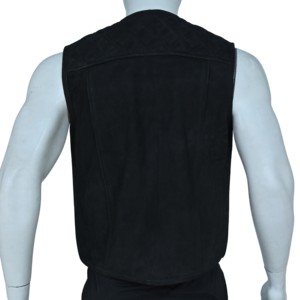 RYDOM เสื้อกั๊กบิ๊กเกอร์สีดำสำหรับผู้ชาย คอตั้ง ปิดด้วยซิป เสื้อกันลม สไตล์ฤดูใบไม้ร่วง - Product Image 6