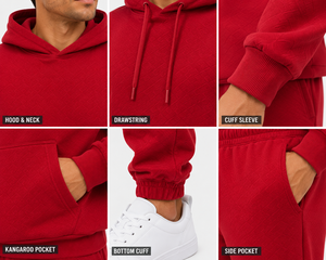 Conjunto Deportivo para Hombre y Mujer, Premium, 100% Algodón, Antiarrugas, Sudadera con Capucha Extra Grande, Pantalones Deportivos, Diseño 2 en 1, Informal - Product Image 3