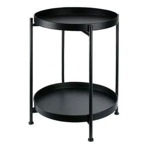 Modern <b>Round</b> Metal Coffee <b>Table</b> With Geometric Pattern Contemporary Living Room Furniture Decorative <b>Side</b> <b>Table</b> - Product Image 4