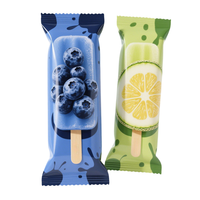 Emballage personnalisé pour glaces maison avec impression de logo, résistant au gel, à trois soudures latérales, pour l'emballage des glaces maison