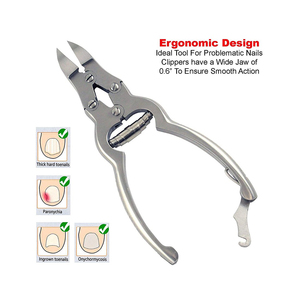 Professional Cantilever Nail Cutter 6'' German Steel Heavy Duty Nail Clipper Curved Jaws Barrel Spring <b>Lock</b> Toe Nail Nipper - Product Image 3
