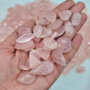 Lote de cabujones de cuarzo rosa natural al por mayor, lote de piedras preciosas de cuarzo para la fabricación de joyas - Product Image 2