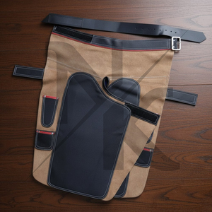 Tablier de ferrier professionnel de luxe moderne en cuir véritable de haute qualité, pour la forge et le sablage des sabots, avec outils de ferrier - Product Image 5