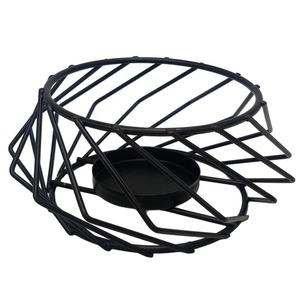 Support de bougie de piédestal de couleur noire support de photophore de style moderne support de lampe de thé décoratif de table disponible pour Noël - Product Image 3