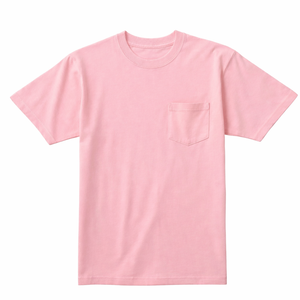 Camiseta de Algodón 230G para Hombre al por Mayor |   Camiseta Casual Lisa Teñida de Algodón 100% con Bolsillo |   Espacio en Blanco para Impresión de Logotipo Personalizado - Product Image 4