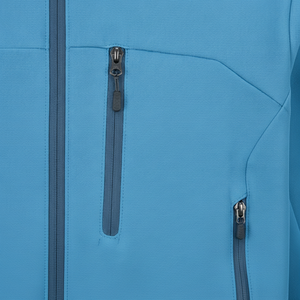 Veste polaire à capuche bleue pour homme, fermeture éclair, coupe-vent décontractée, idéale pour l'automne - Product Image 6