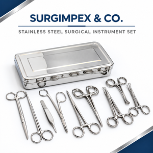 ชุดเครื่องมือผ่าตัดสัตว์ Surgimpex รุ่น SI-7867-365 ทำจากสแตนเลสสตีล ใช้ซ้ำได้ ชุดอุปกรณ์การแพทย์สำหรับสุนัข กล่องโลหะ ได้รับการรับรองมาตรฐาน CE ระดับ I - Product Image 1