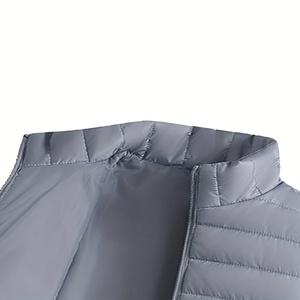 Style Men's Quilted Shiny Puffer Jacket Padded Winter Hood <b>Bubble</b> <b>Coat</b> Walking Plus Size Outerwear With Patch Logo Puffer Jacket - Product Image 5