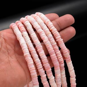 Cuentas facetadas de ópalo rosa AAA en forma de neumático Heishi de 6 mm y 7 mm, cuentas de piedras preciosas naturales en hilo de 16 pulgadas de largo para la fabricación de joyas al por mayor - Product Image 6