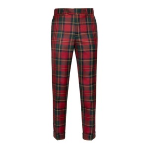 Custom Red Plaid <strong>Tartan</strong> <strong>Men</strong> <strong>Trousers</strong> Slim Fit Casual Streetwear Pants With Pockets OEM ODM Wholesale Manufacturer Bulk Supply - Product Image 4