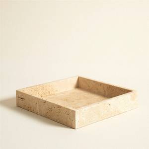 Plateau de vanité en pierre naturelle à prix abordable pour maquillage, parfums, bijoux, produits de soin et organisation de table de chevet par AALIYAN IMPEX - Product Image 2