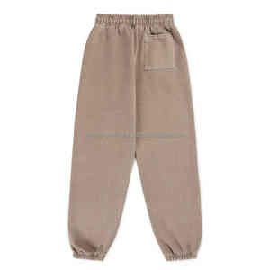 Wholesale Custom Sweat Pants Trousers 100% Cotton Washed Oversized Sweatpants Baggy <b>Wide</b> <b>Leg</b> Sweat <b>Jogger</b> Track Pants for Men's - Product Image 5