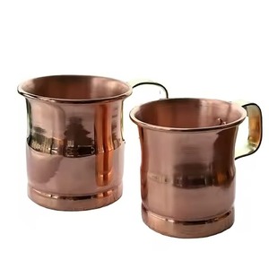 Pure Finish Copper Mug Moscow Mule Cup Smooth Surface <b>Drinkware</b> for Cocktail Bar Kitchen Restaurant - Product Image 1