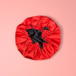 Bonnet de nuit en satin soyeux pour femme, double couche, doublé satin, avec logo personnalisé, vente en gros - Product Image 4