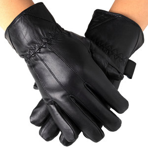 Real Leather Wrist-Length Unlined <b>Gloves</b> <b>for</b> <b>Men</b>/Women Winter Outdoor <b>Touchscreen</b> Eco-Friendly Thermal - Product Image 4