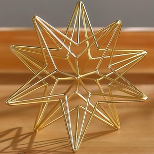 Nordic Style Hollow Wire Star Ornament for Mantelpiece, Bookshelf, and <b>Console</b> <b>Table</b> Decoration - Product Image 5