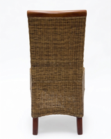 Chaise d'appoint en rotin naturel de Style rustique et confortable, chaise d'appoint Mawar sans bras, origine indonésienne