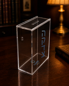 Caja de donaciones de acrílico con diseño transparente, ideal para la judería moderna y aportaciones benéficas - Product Image 6