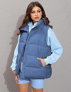 Chaleco Acolchado para Mujer, con Cierre Completo, Chaqueta sin Mangas para Invierno, Abrigo Ligero y Cálido para Uso Diario, Casual y al Aire Libre - Product Image 2