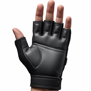 Gant de hockey sur gazon en PVC durable, demi-doigts, main gauche, rembourré, protection pour match et entraînement, équipement sportif, fournisseur en gros - Product Image 3