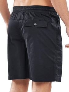 Shorts d'été respirants pour hommes en coton doux avec taille élastique et cordon de serrage – Confortables pour le sport, la gym et la course à pied - Product Image 2