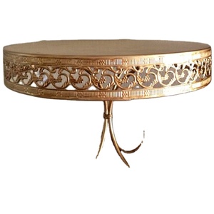 Soporte decorativo para pastel de boda, soporte para servir Pastel redondo chapado en oro a precio bajo para decoración del hogar - Product Image 1