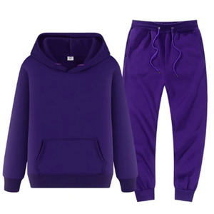 Nuevo Conjunto Deportivo Unisex, Sudadera con Capucha y Pantalones Deportivos, Color Sólido, Manga Larga, Ropa Casual de Otoño, Transpirable, 100% Algodón, Corte Regular - Product Image 5