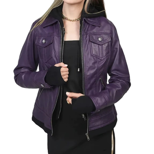 Vestes pour femmes en cuir véritable et simili cuir de mouton, fabrication directe d'usine, vente directe, marque privée acceptable. - Product Image 1
