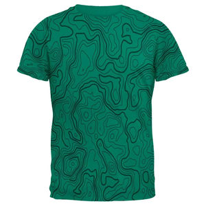 Men's Red <b>Geometric</b> Pattern Short Sleeve T-<b>Shirt</b> Regular Fit O-Neck Casual Jersey Print Top - Product Image 3