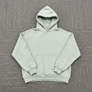 Sweat-shirts à capuche pour hommes grandes tailles, style streetwear, tissu respirant, épaules tombantes, manches longues, vêtements décontractés, sweats à capuche unis pour hommes - Product Image 4