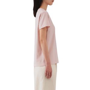 Camisetas de Manga Corta para Mujer, 100% Algodón Premium, Casuales, Transpirables, de Verano, Color Sólido, con Logotipo, Tejido Liso Teñido, Venta al Por Mayor - Product Image 5