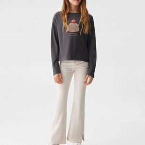 Vente en gros de t-shirts pour femmes, dernier design, 100% coton extensible, t-shirts pour femmes de couleur unie, style actuel - Product Image 2