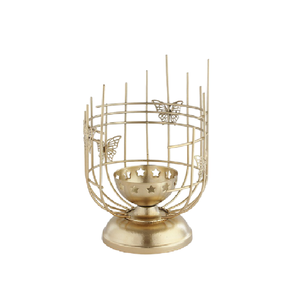 Quemador de incienso de metal con diseño grabado a mano, juego con tapa de taza de acero inoxidable y bandeja martillada para meditación y aromaterapia en el hogar. - Product Image 2