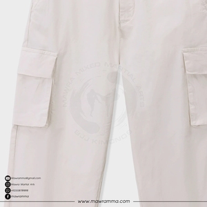 Mawra Martial Arts Custom Blank Cargo <b>Trousers</b> <b>Men</b> Relaxed Fit <b>Baggy</b> Sweatpants Premium Cotton Streetwear High UV Protection - Product Image 4