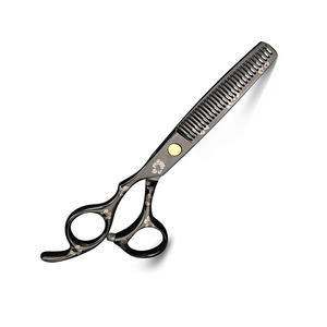 Professional High Quality Stainless Steel Blade Hairdressing <b>Thinning</b> Scissors with Black Handle Straight Type for Beauty Use - Product Image 3