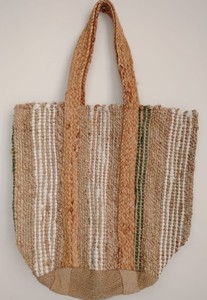 Sac fourre-tout bohème en jute et coton 2026 pour femme, couleur unie, fermeture ouverte, écologique, réutilisable, pour voyage et shopping, personnalisable - Product Image 5