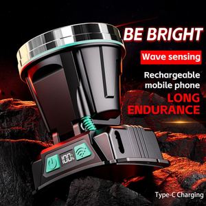 CITICITY ไฟหน้าแบบ LED, ไฟหน้า 5 โหมดพร้อมจอแสดงผลพลังงานแบบชาร์จไฟได้ ปรับซูมได้สำหรับกรณีฉุกเฉินในการตั้งแคมป์ - Product Image 2