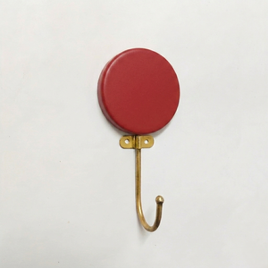 Minimalist Red Resin <b>Wall</b> <b>Hook</b> Decorative Round <b>Wall</b> Hanger Stylish Handmade <b>Hook</b> <b>for</b> Modern Home Décor and Storage - Product Image 1