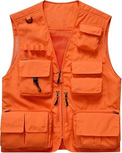 Chaleco de Pesca Multibolsillos para Hombre, Chaleco Utilitario para Exteriores, Chaleco Táctico Multibolsillos de Primera Calidad, Chaleco Ligero para Pesca y Safari - Product Image 1