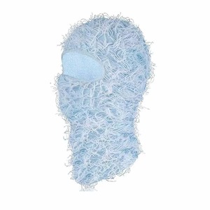 Pasamontañas Unisex de Piel Sintética, Máscara Facial Completa, Color Azul Claro, Felpa, Gorro de Invierno para Exteriores, Adulto, 56-58CM - Product Image 2