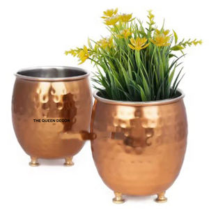 Macetas de Tamaño Personalizado para Uso en el Hogar y Jardín, Color Dorado, Diseño Clásico, Macetas de Metal Puro con Calidad Superior - Product Image 4