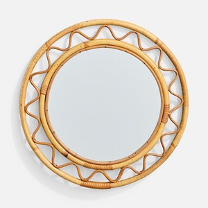 Sun shaped rattan cane <b>mirrors</b> mini & large size supply high quality hand-<b>crafted</b> wall <b>mirror</b> - Product Image 3