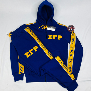 Zeta Phi Beta Sorority Embroidery Women Fleece Tracksuit | ZPB Sorority Embroidered Ladies Custom Style <b>Jogging</b> <b>Suit</b> - Product Image 3