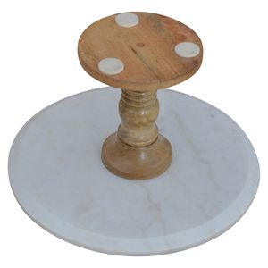 Mobili artigianali in marmo Top Cake Stand elegante matrimonio centrotavola e decorazione della tavola - Product Image 3